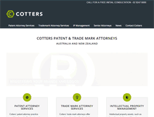 Tablet Screenshot of cotters.com.au